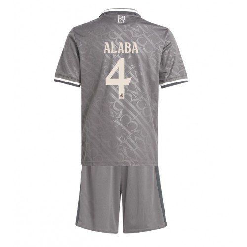 Fotbalové Dres Real Madrid David Alaba #4 Dětské Alternativní 2024-25 Krátký Rukáv (+ trenýrky)